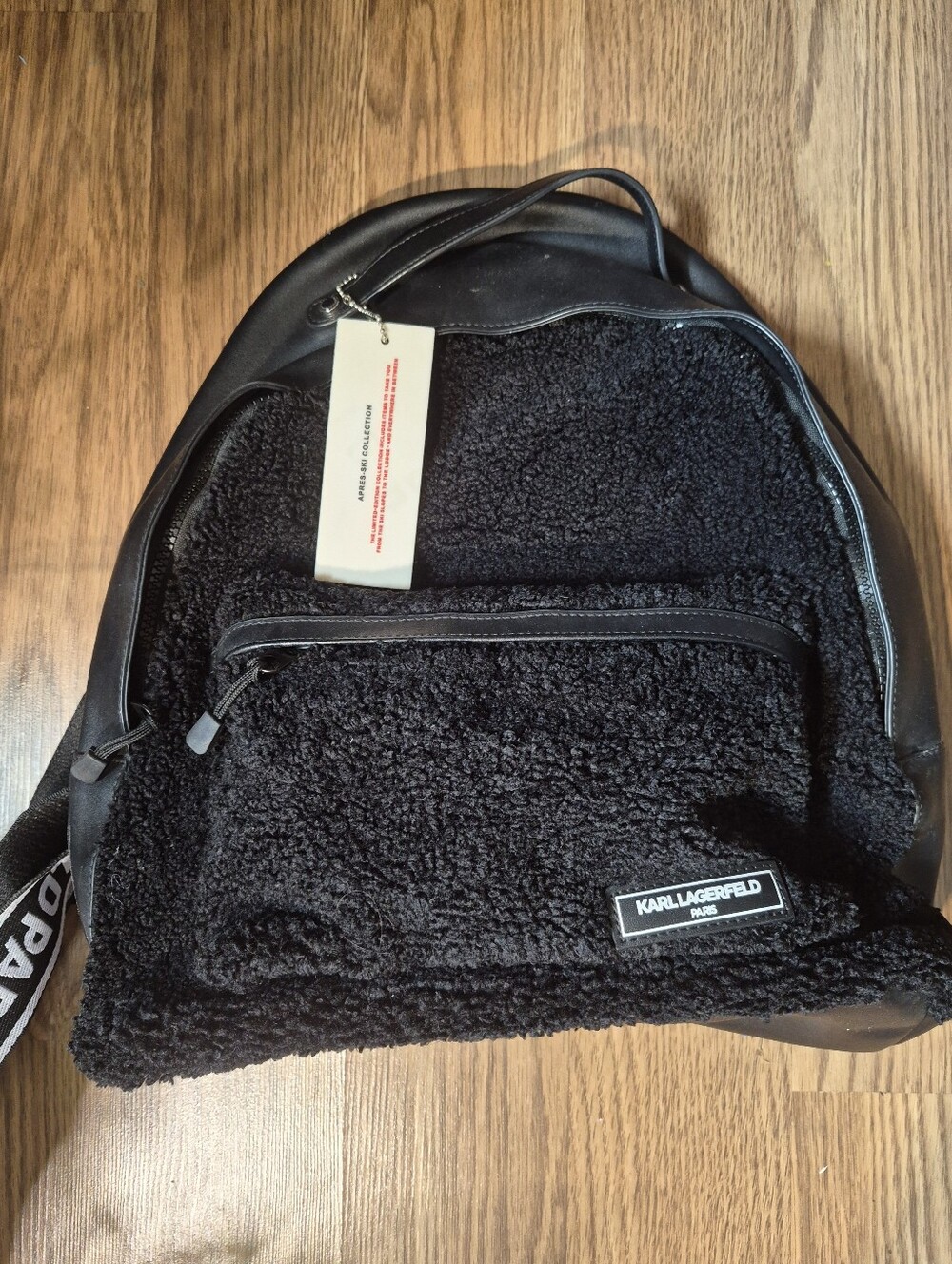 Karl Lagerfeld Paris Faux Fur Backpack
